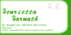 henrietta harmath business card